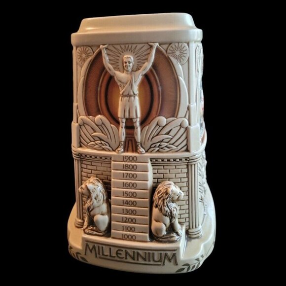 Anheuser-Busch Celebrating The Millennium Lidded Stein By Ceramarte - #01278 - Picture 4 of 8